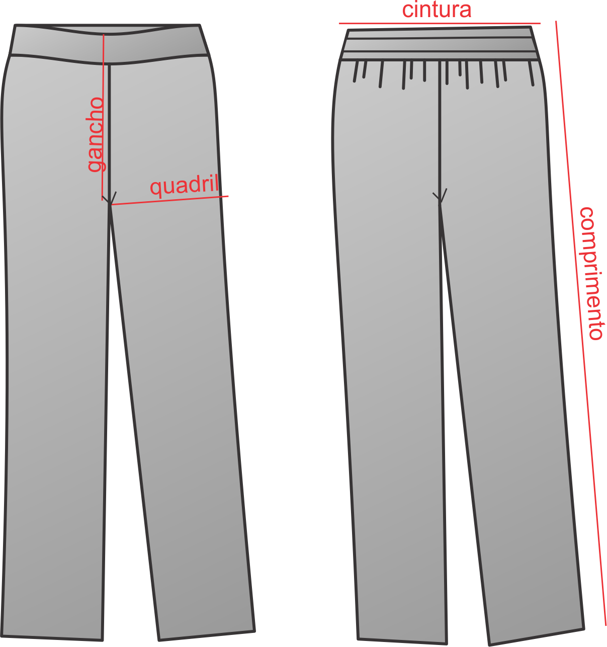 Calça Meio Cós Feminina Social Scrubs