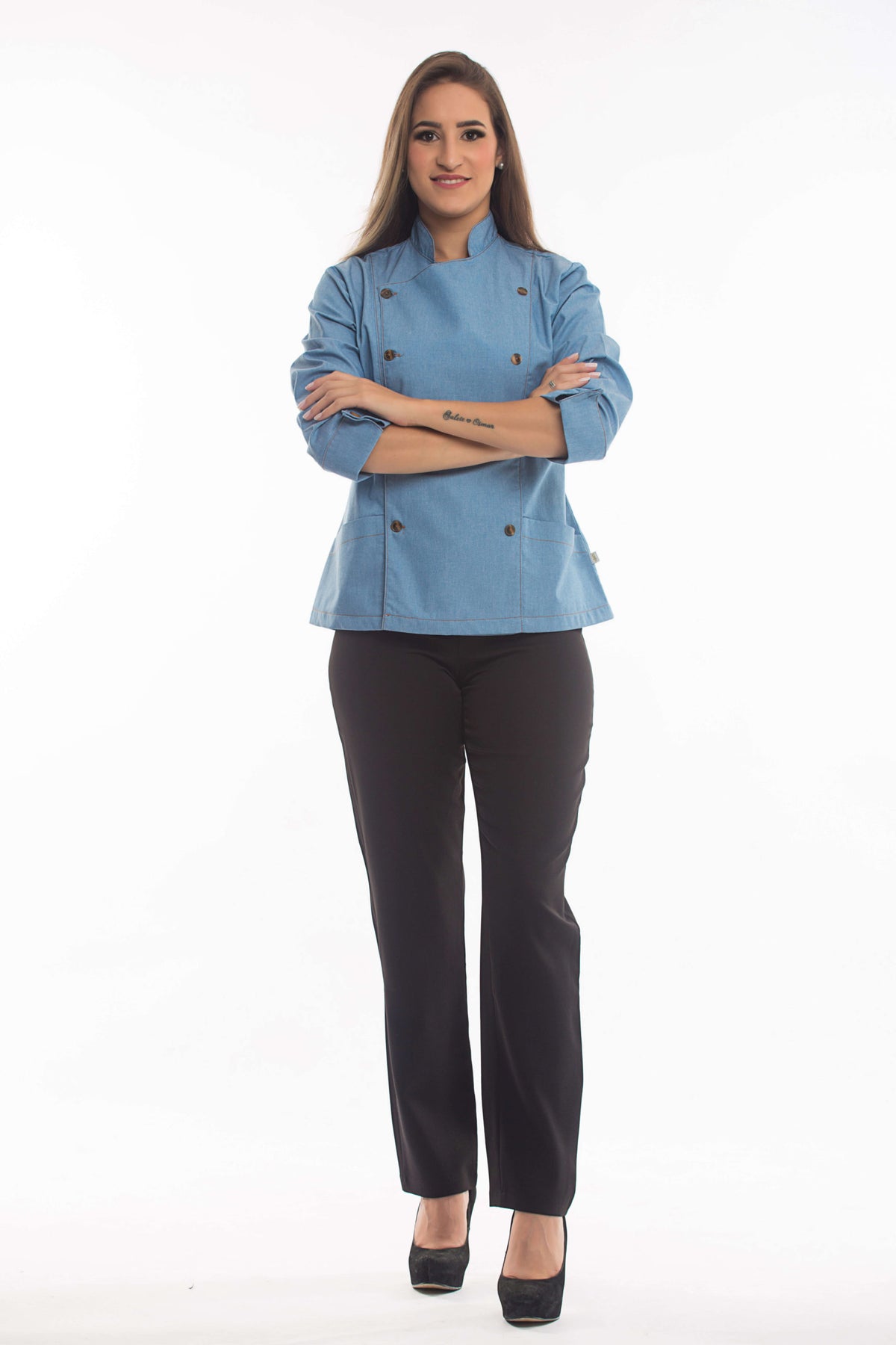 Dolma Feminina Botão Jeans