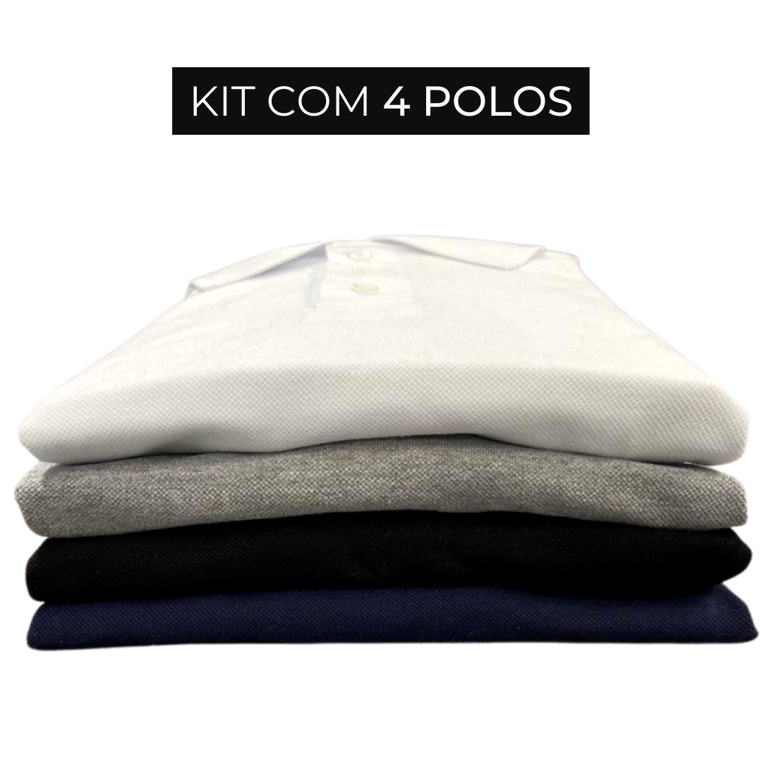 Kit 4 Camisas Polo