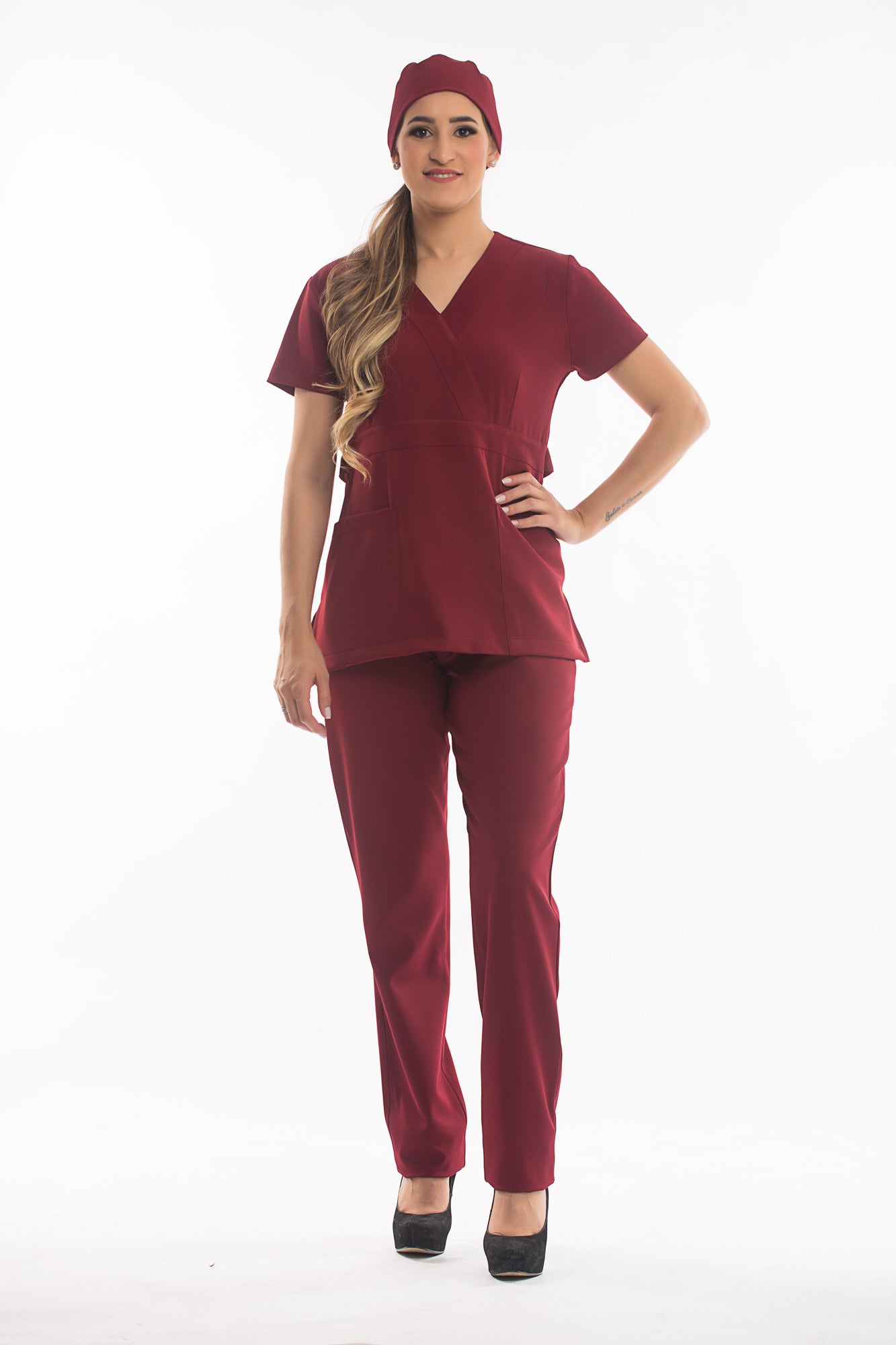 Camisa Scrubs Feminino Transpassado