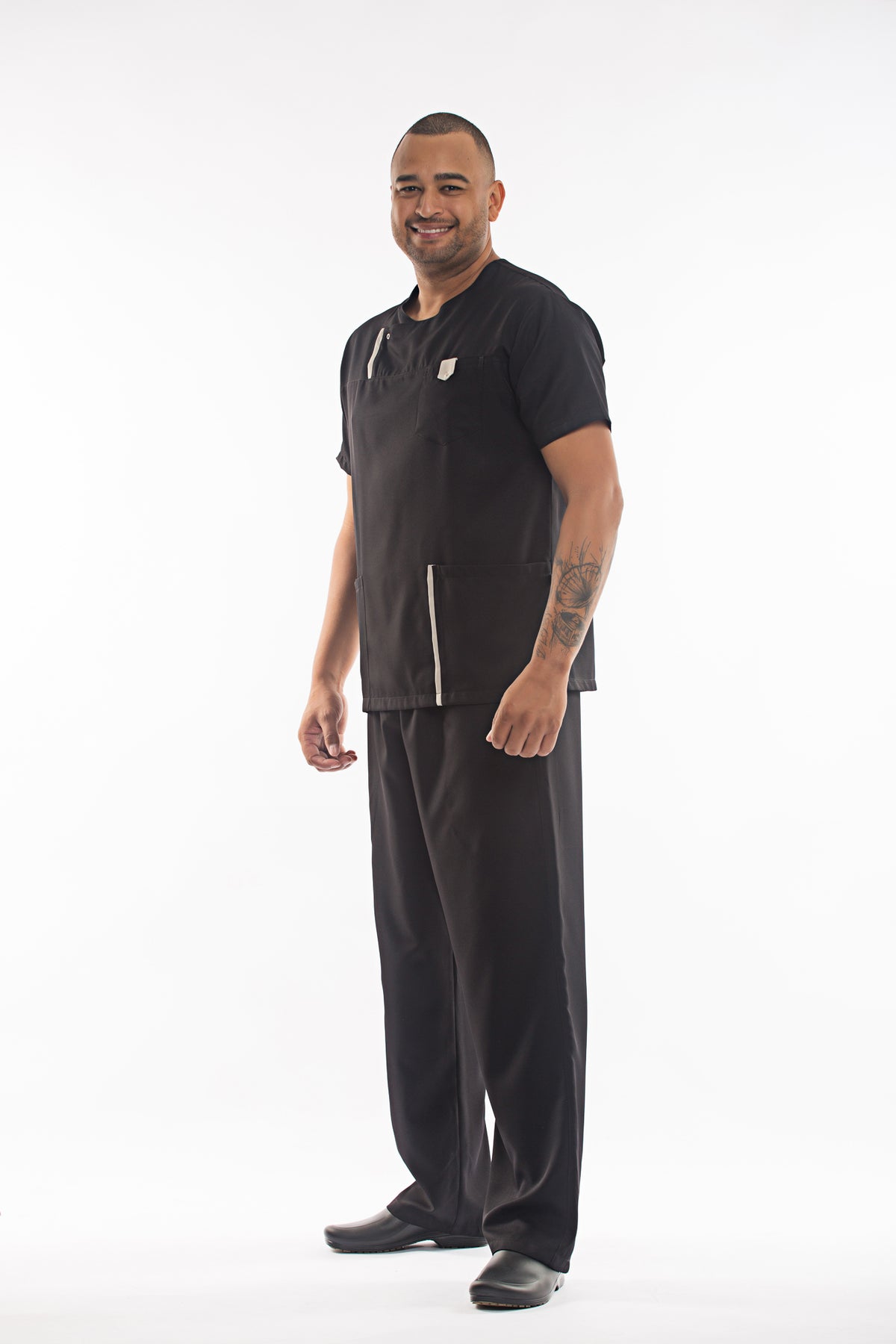 Camisa Scrubs Unissex Decote Transpassado