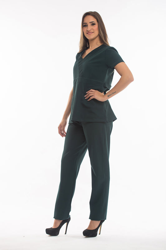 Camisa Scrubs Feminino Transpassado