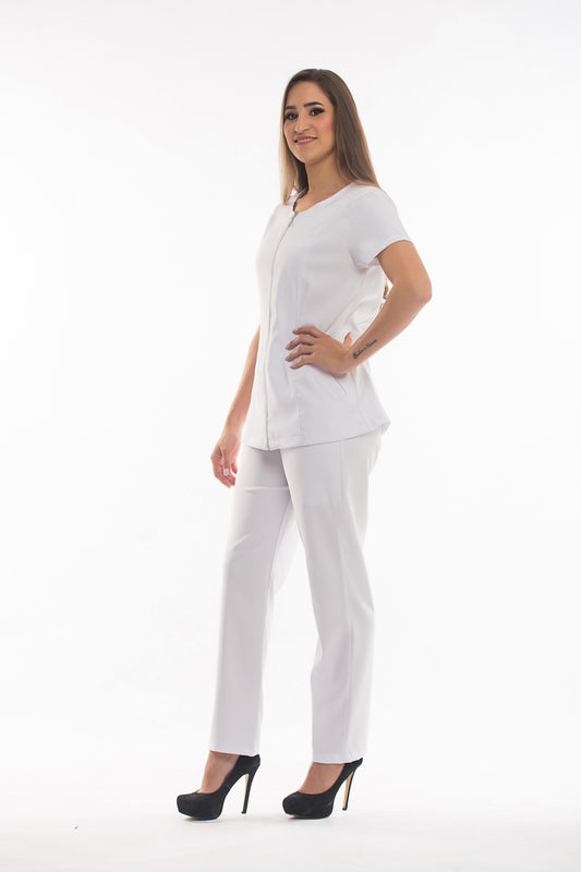 Calça Meio Cós Feminina Social Scrubs