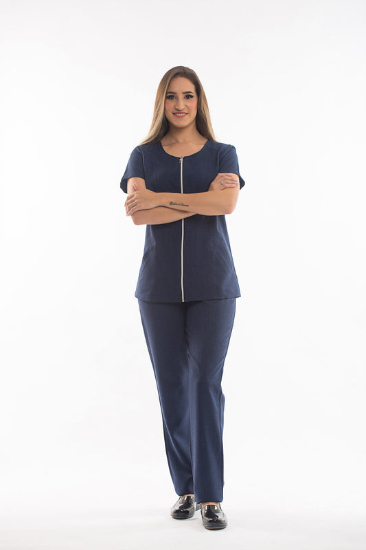 Conjunto Scrubs Feminino Zíper